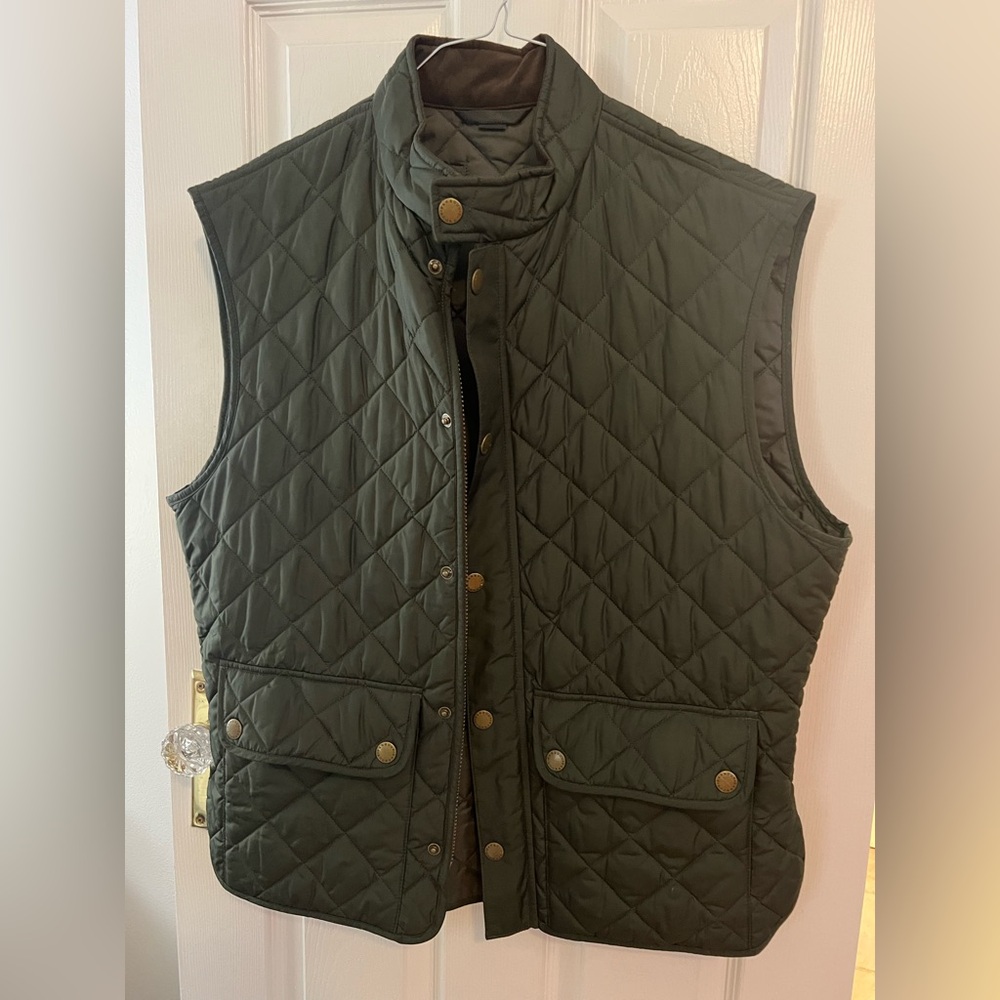 Barbour Olive Quilted Vest